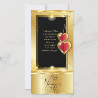 Happy Valentine's Day Lovely Elegant Classic Holiday Card