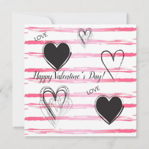 Happy Valentine's Day Lovely Elegant Greeting Holiday Card