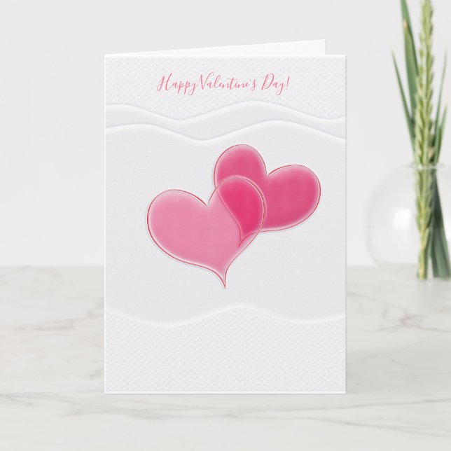 Happy Valentine's Day Lovely Elegant Greeting Holiday Card (Front)