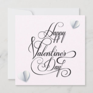 Happy Valentine's Day Lovely Elegant Greeting Holiday Card