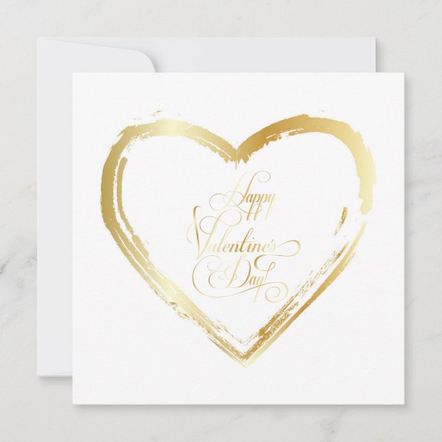 Happy Valentine's Day Lovely Elegant Greeting Holiday Card (Front)