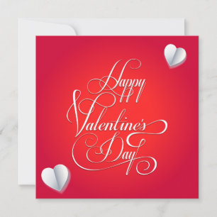 Happy Valentine's Day Lovely Elegant Greeting Holiday Card