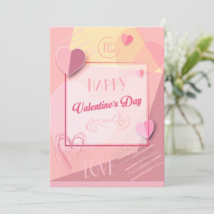 Happy Valentine's Day Lovely Elegant Greeting Holiday Card