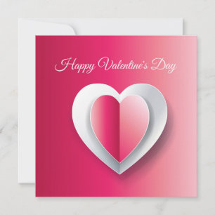 Happy Valentine's Day Lovely Elegant Greeting Holiday Card