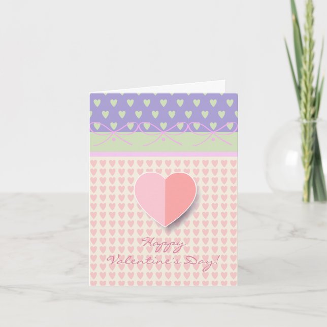 Happy Valentine's Day Lovely Elegant Greeting Holiday Card (Front)