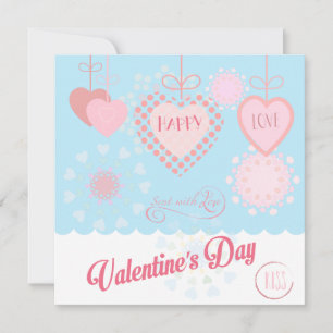 Happy Valentine's Day Lovely Elegant Greeting Holiday Card