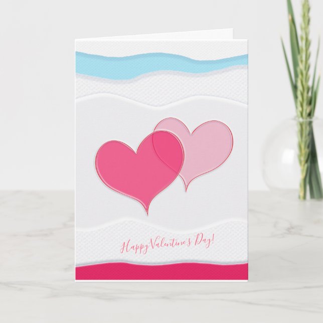 Happy Valentine's Day Lovely Elegant Greeting Holiday Card (Front)