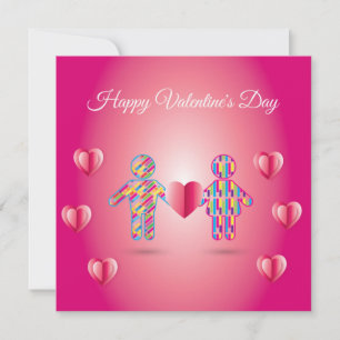 Happy Valentine's Day Lovely Elegant Greeting Holiday Card