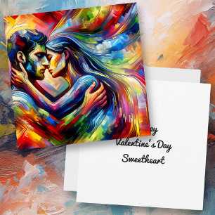 Happy Valentine's Day   Lover's Embrace Card