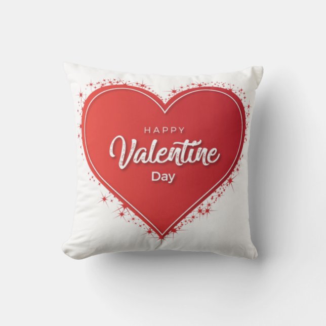 Happy Valentine's Day  Lovey Design Cushion (Front)