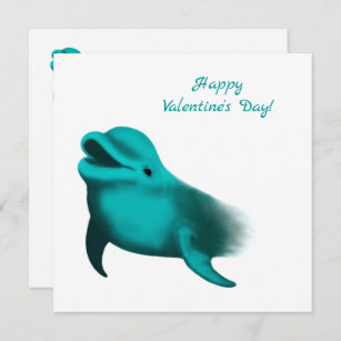 Happy Valentine's Day - Lucky Dolphin Holiday Card