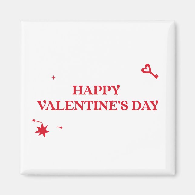  Happy Valentines Day  Magnet (Front)