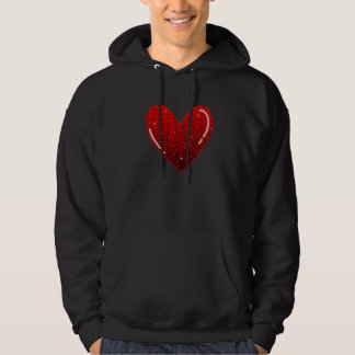 Happy Valentine's Day Matching Couples Cute Hearts Hoodie
