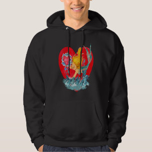 Happy Valentines Day Mermaid Valentine Retro Vinta Hoodie