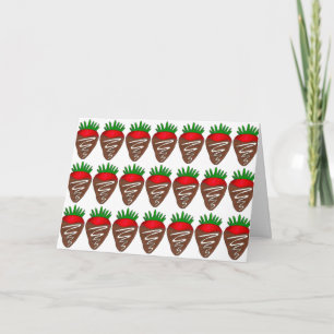 Happy Valentine's Day Milk Chocolate Strawberries Holiday Card