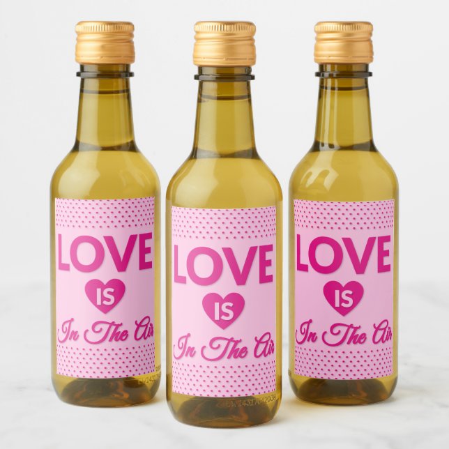 Happy Valentine's Day Mini Wine Label Set (Bottles)