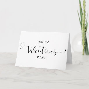 Happy Valentine's Day minimalist cute modern heart Holiday Card