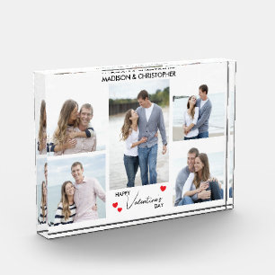 Happy Valentines Day Modern Simple 5 Photo Block
