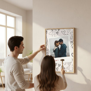 Happy Valentines Day Modern Stylish Romantic Photo Print