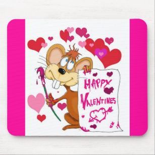 Happy Valentines Day mouse Mouse Mat