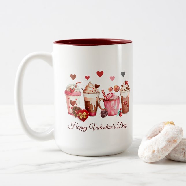 Happy Valentine's Day Mug (With Donut)