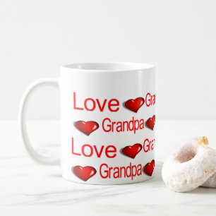 Happy Valentine's Day Mugs Love Grandpa Hearts