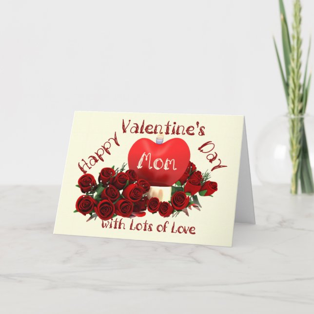 Happy Valentine's Day Mum Holiday Card (Front)
