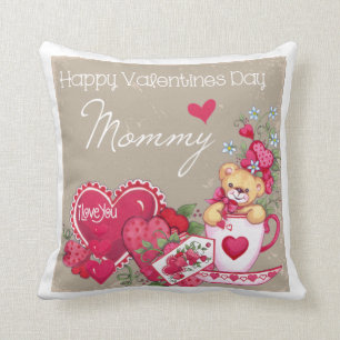 Happy Valentines Day Mummy Pillow