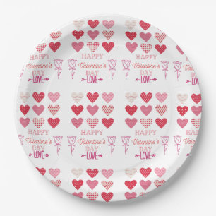 Happy valentine's Day my love   Paper Plate