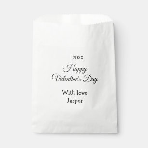 Happy Valentine's day name love simple year stylis Favour Bags