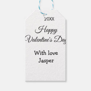 Happy Valentine's day name love simple year stylis Gift Tags