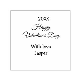 Happy Valentine's day name love simple year stylis Self-inking Stamp