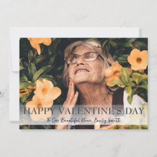 Happy Valentines day, nana, grandma simple photo Holiday Card