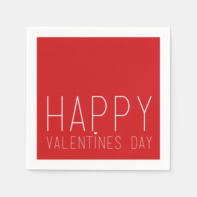 Happy Valentines Day Napkin (Front)
