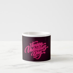Happy Valentine's Day Neon Design-23692 Espresso Cup
