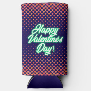Happy Valentine's Day Neon Design-23692 Seltzer Can Cooler