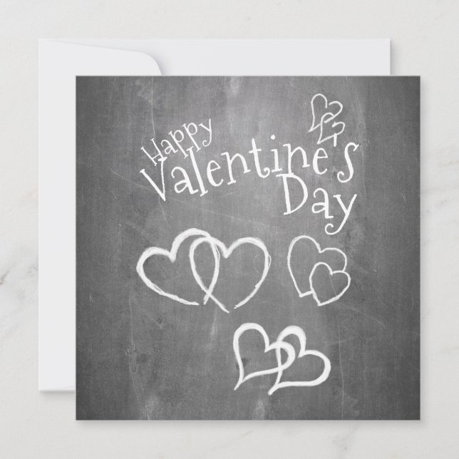 Happy Valentine's day on a chalk board (Front)