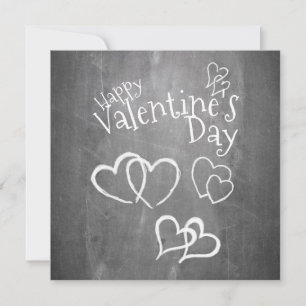 Happy Valentine's day on a chalk board