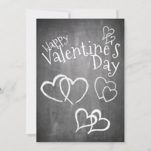 Happy Valentine's day on a chalk board