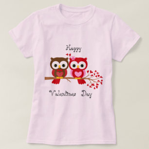 Happy Valentines Day Owl Love T-Shirt
