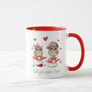 Happy Valentine's Day Owls Mug