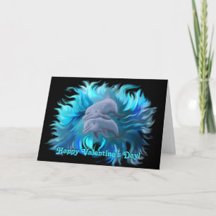 Happy Valentine's Day - Pair of dolphins Card
