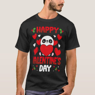 Happy Valentines Day Panda Heart Love Animal T-Shirt