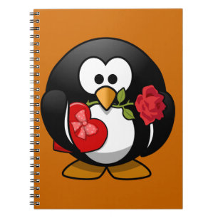 Happy Valentine's Day Penguin Notebook