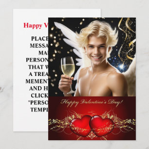 Happy Valentine's Day Personalised Gay Twink Holiday Card