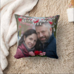 Happy Valentine's Day Personalised Photo & Names Cushion<br><div class="desc">Add your favourite photo of you and your partner to this romantic puzzle in the personalise area. You can also add a "holiday greeting,  your names,  and the date." Sweet,  romantic gift for Valentine's Day,  anniversary,  or wedding.</div>