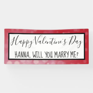 Happy Valentine's Day Personalised Proposal Sign