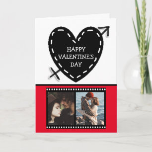 Happy Valentine's Day Photo Card Filmstrip Heart