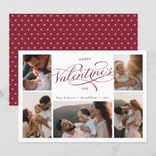 Happy Valentine's Day Photo Collage Holiday Card