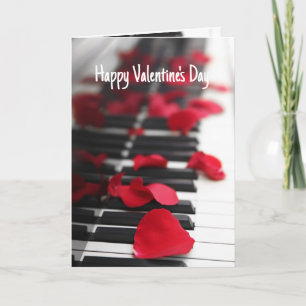 Happy Valentine's Day Piano Music Song Card